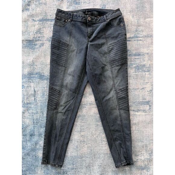 Lane Bryant Skinny Genius Fit Moto Jeans Size 14 - Picture 1 of 5